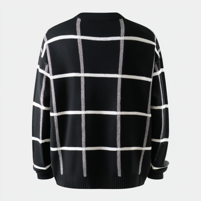 u6549199382_black_cardigan_with_a_white_plaid_pattern_front_v_151d5f04-e71b-4581-9a02-d37becf1db46_0